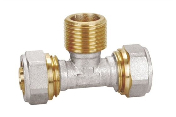 PF5007 پیتل Pex -al pex فشار تی مرد حداکثر 25 بار ISO228/1 16X1/2