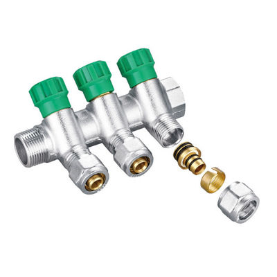 منیفولد هوای برنجی OEM سفارشی سازی شده حداکثر 16 بار 3/4 اینچ منیفولد X16