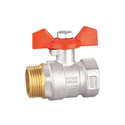 سطح 1 اینچی توپی برنجی رزوه ای BV1031-MF برنجی فورج شده بوبی نیکل