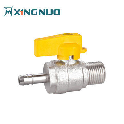 دریچه گره دار نر دریچه گلوله گاز مس صاف با اتصال لوله X دریچه مهر PTFE مرد
