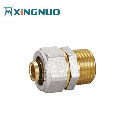 فشاری کروم بر روی مس زنی PEX فشرده سازی 16-32MM PEX لوازم جانبی مس مرد ساکت PEX