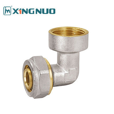 NSF 61 گواهینامه برنج زنانه آرنج PEX 16-32MM رشته زنانه آرنج PEX فشرده سازی