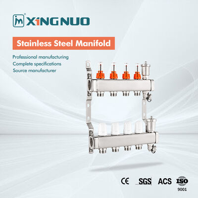 درجه حرارت درجه حرارت تا 250 درجه فارنهایت برنج Manifold 4 پورت اندازه اینچ 3/4 × 16 2 3/4 × 16 3 3/4 × 16 4 ایده آل برای سیستم های کنترل مایعات